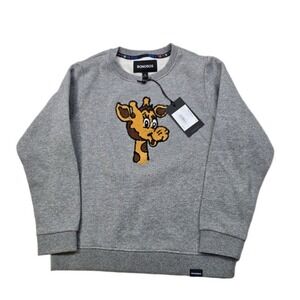 Bonobos NWT Kids Geoffrey Long Sleeve Crewneck Graphic Sweatshirt Light Heather